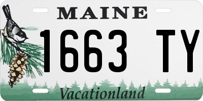 ME license plate 1663TY