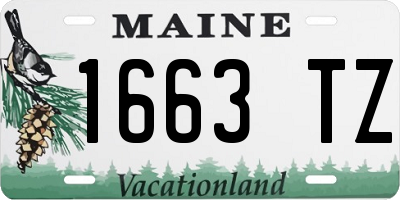 ME license plate 1663TZ