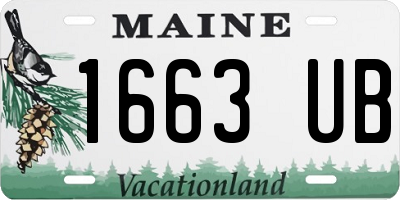 ME license plate 1663UB