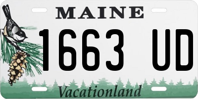 ME license plate 1663UD
