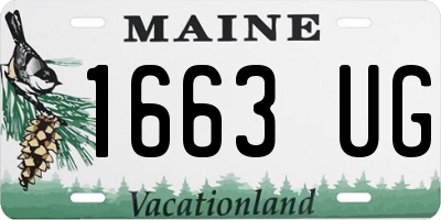 ME license plate 1663UG