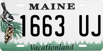 ME license plate 1663UJ