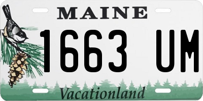 ME license plate 1663UM