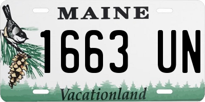 ME license plate 1663UN