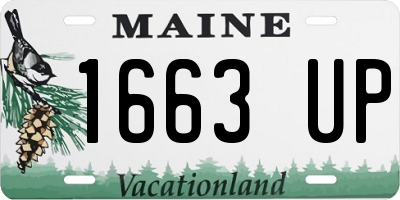 ME license plate 1663UP