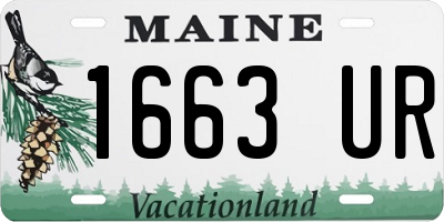 ME license plate 1663UR