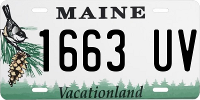 ME license plate 1663UV