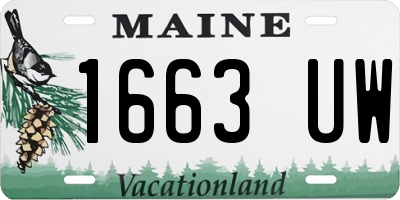 ME license plate 1663UW