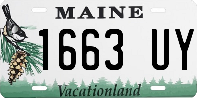ME license plate 1663UY