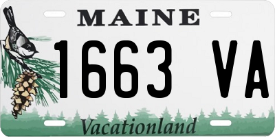 ME license plate 1663VA