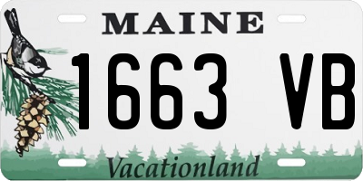 ME license plate 1663VB