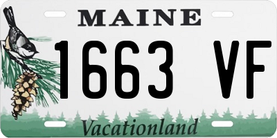 ME license plate 1663VF