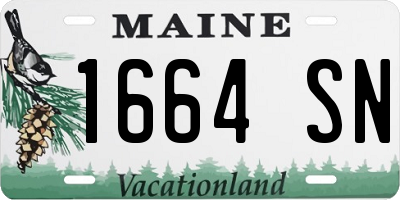 ME license plate 1664SN