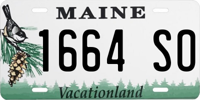 ME license plate 1664SO