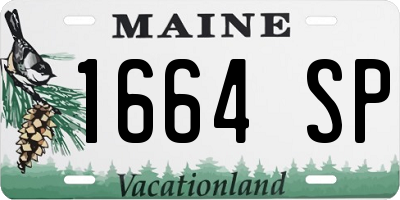 ME license plate 1664SP