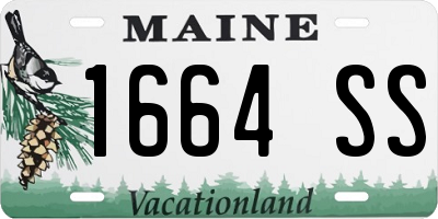ME license plate 1664SS