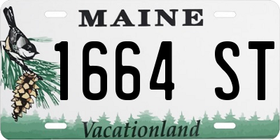 ME license plate 1664ST