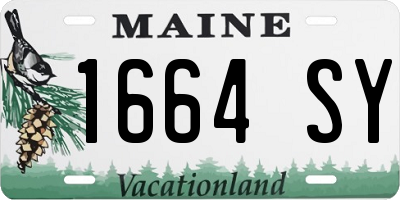 ME license plate 1664SY