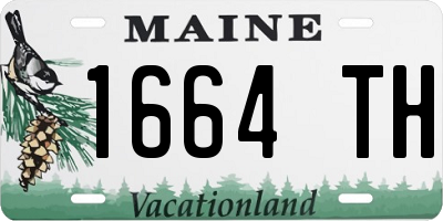 ME license plate 1664TH