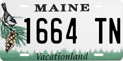 ME license plate 1664TN