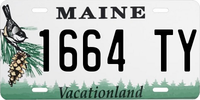 ME license plate 1664TY