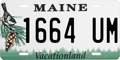 ME license plate 1664UM