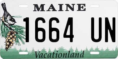 ME license plate 1664UN