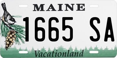 ME license plate 1665SA