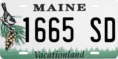 ME license plate 1665SD