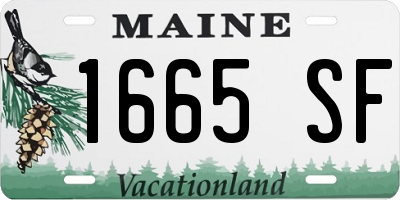 ME license plate 1665SF