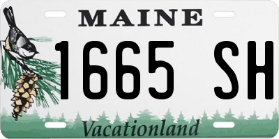 ME license plate 1665SH