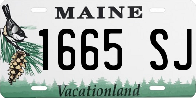 ME license plate 1665SJ