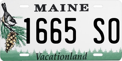 ME license plate 1665SO