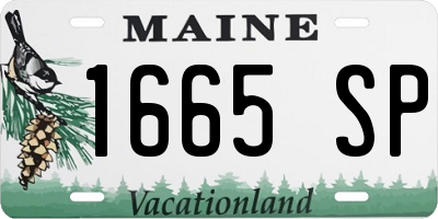 ME license plate 1665SP