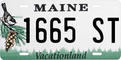 ME license plate 1665ST