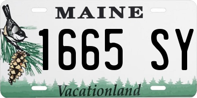 ME license plate 1665SY
