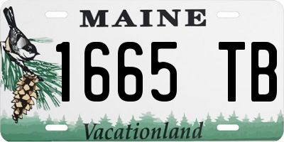 ME license plate 1665TB