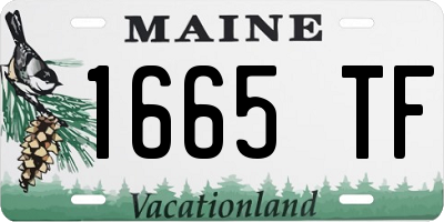 ME license plate 1665TF