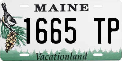 ME license plate 1665TP