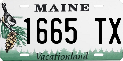 ME license plate 1665TX