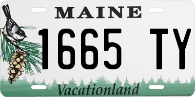 ME license plate 1665TY