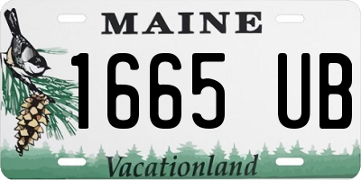 ME license plate 1665UB