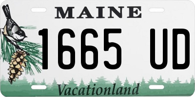 ME license plate 1665UD