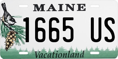 ME license plate 1665US
