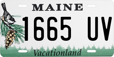 ME license plate 1665UV