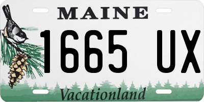 ME license plate 1665UX
