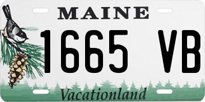 ME license plate 1665VB