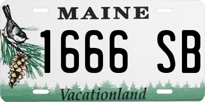 ME license plate 1666SB