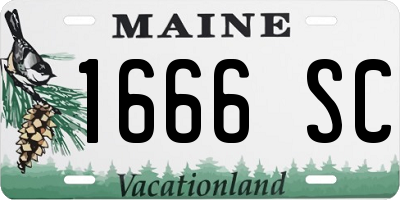 ME license plate 1666SC