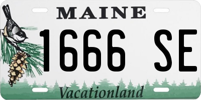 ME license plate 1666SE
